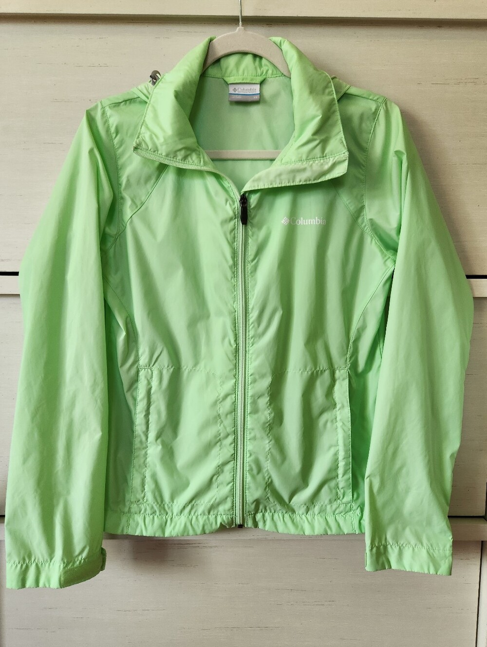 Columbia Women Waterproof Switchback III Hooded Jacket Key West Lime Green Sz XS